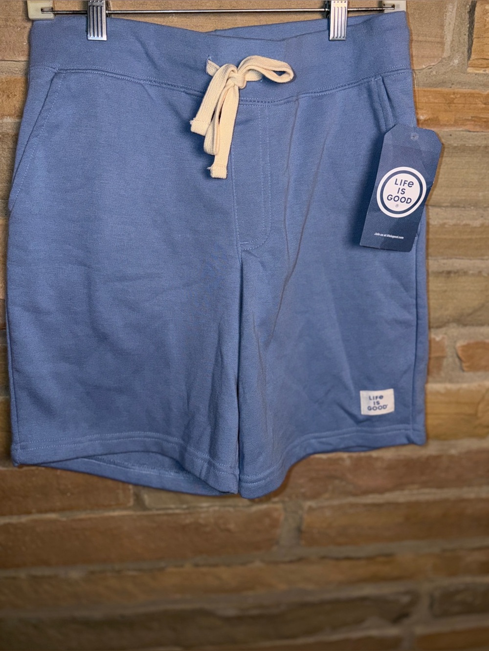 Life is Good Blue drawstring Pull-On Casual Shorts. Sz Sm equal to Women’s med
